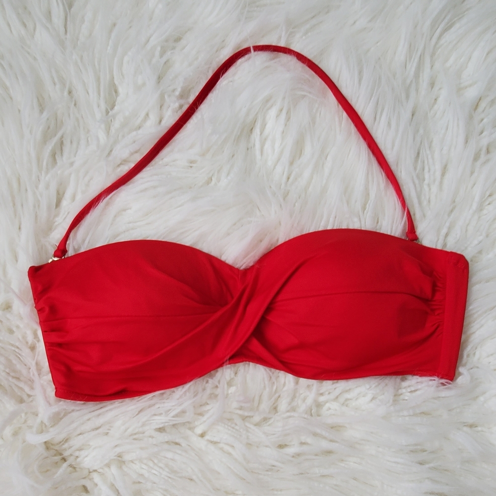 Red Swim Suit Top Medium